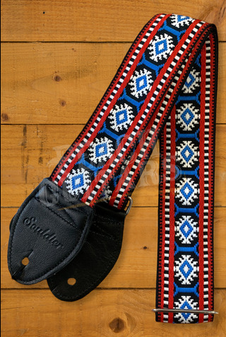 Souldier Classic Guitar Straps | Pillar - White/Light Blue/Red