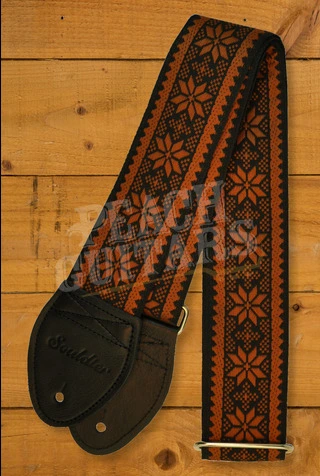 Souldier Classic Guitar Strap - Poinsettia - Brown