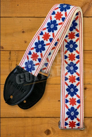 Souldier Classic Guitar Strap - Tulip - Cream w/Black Ends
