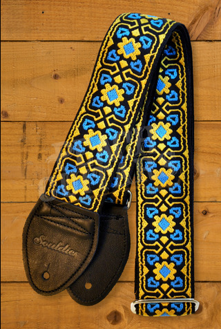 Souldier Classic Guitar Straps | Fillmore - Gold/Turquoise