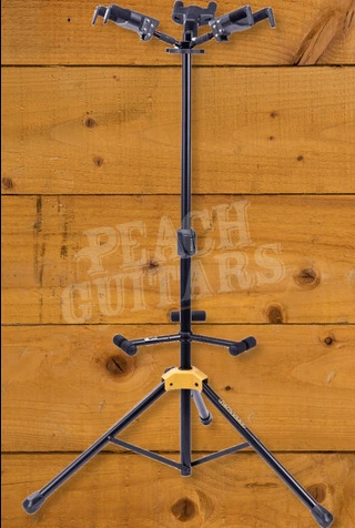 Hercules Universal Fit Auto Grip Triple Guitar Stand with Backrest