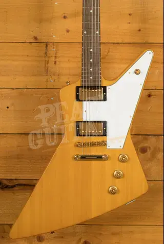 Epiphone Inspired By Gibson Custom 1958 Korina Explorer | Aged Natural - White Pickguard