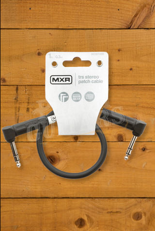 MXR DCIST01RR | 1' TRS Stereo Patch Cable - Angled