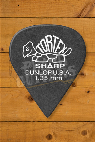 Dunlop 412-135 | Tortex Sharp Pick - 1.35mm - 12 Pack