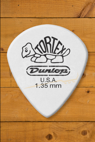 Dunlop 478-135 | Tortex White Jazz III Pick - 1.35mm - 12 Pack
