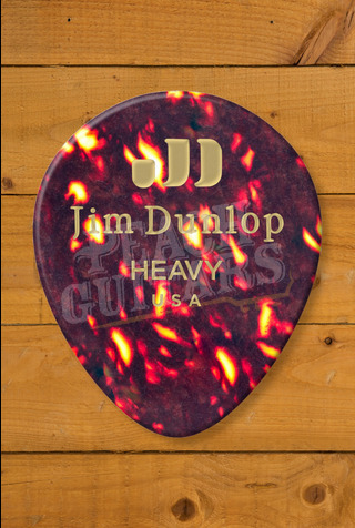 Dunlop 485-05HV | Celluloid Shell Teardrop Pick - Heavy - 12 Pack