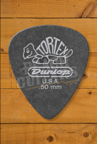 Dunlop Tortex Pitch Black Standard Pick | .50mm - 12-Pack