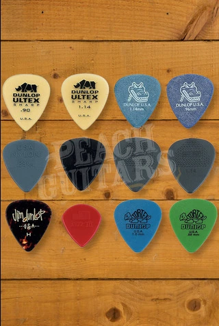 Dunlop Guitar Pick Variety Pack - Medium & Heavy Gauges - 12-Pack