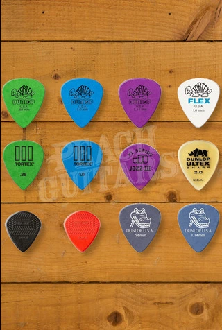 Dunlop Electric Pick Variety Pack - Mixed Gauges - 12-Pack