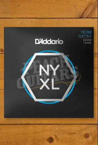 D'Addario NYXL1252W Nickel Wound Electric Guitar Strings - 12-52 w/Wound Third