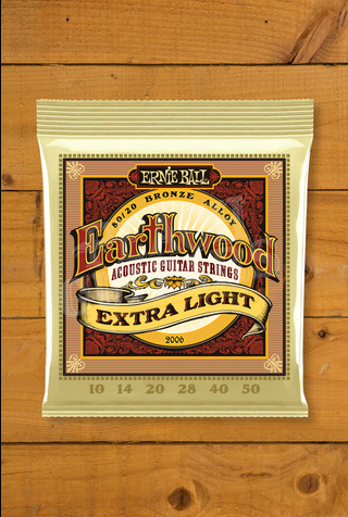Ernie Ball Acoustic Strings | Earthwood 80/20 Extra Light 10-50