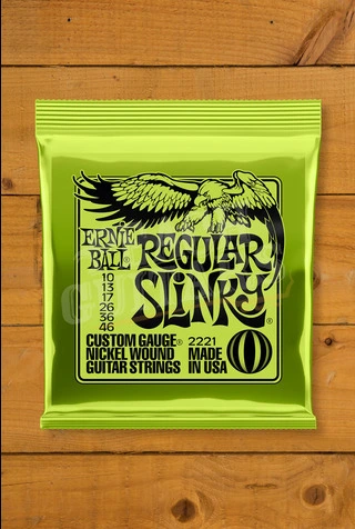 Ernie Ball Regular Slinky Nickel Wound Electric Guitar Strings - 10-46