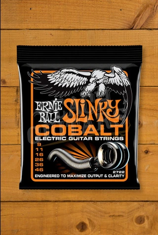 Ernie Ball Cobalt Hybrid Slinky Electric Guitar Strings - 9-46