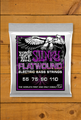 Ernie Ball Bass Strings | Cobalt Flatwound Power Slinky 55-110