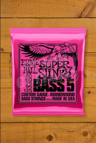 Ernie Ball Super Slinky Nickel Wound 5-String Bass Strings - Long Scale 40-125