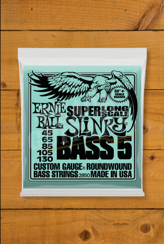 Ernie Ball Bass Strings | Super Long Scale Slinky Bass 5 45-130