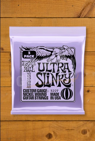 Ernie Ball Ultra Slinky Nickel Wound Electric Guitar Strings - 10-48 - 3-Pack