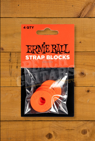 Ernie Ball Accessories | Strap Blocks - 4 Pack - Red