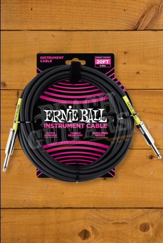 Ernie Ball Accessories | Instrument Cable - Black 20ft