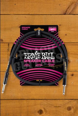 Ernie Ball Accessories | Speaker Cable - Black 3ft