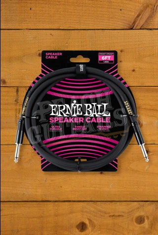 Ernie Ball Classic Speaker Cable Straight/Straight 6ft - Black