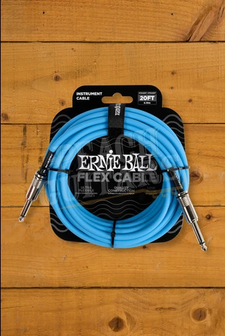 Ernie Ball 6m Flex Instrument Cable - Blue