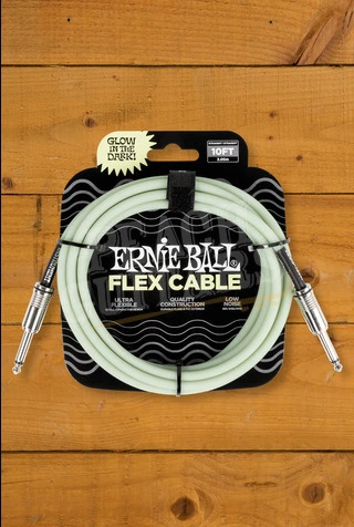 Ernie Ball 3m Flex Instrument Cable - Glow In The Dark
