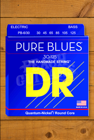 DR PURE BLUES - Quantum Nickel Bass Strings | 6-String Medium 30-125