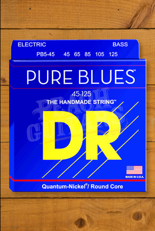 DR PURE BLUES - Quantum Nickel Bass Strings | 5-String Medium 45-125