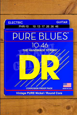 DR PURE BLUES - Pure Nickel Electric Guitar Strings | Medium 10-46