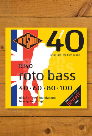 Rotosound RB40 | Roto Bass - Nickel - Long Scale - 4-String - 40-100