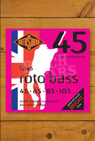 Rotosound RB45 | Roto Bass - Nickel - Long Scale - 4-String - 45-105