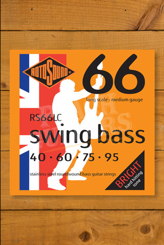 Rotosound RS66LC | Swing Bass 66 - Stainless Steel - Long Scale - 4-String - 40-95