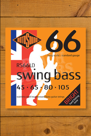 Rotosound RS66LD | Swing Bass 66 - Stainless Steel - Long Scale - 4-String - 45-105