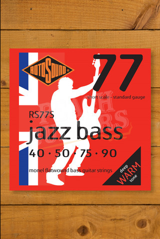 Rotosound RS77S | Jazz Bass 77 - Monel Flatwound - Short Scale - 4-String - 40-90