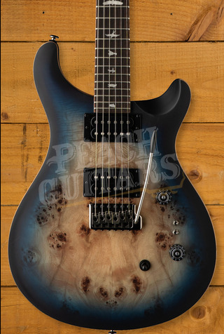 PRS SE Custom 24-08 Poplar Burl Limited Edition - Lake Blue Midnight Burst