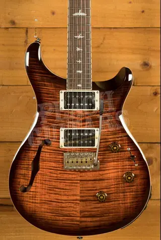 PRS SE Custom | Custom 24 Semi-Hollow Piezo - Orange Tiger Smokeburst