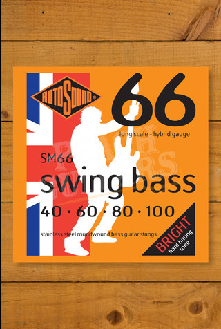 Rotosound SM66 | Swing Bass 66 - Stainless Steel - Long Scale - 4-String - 40-100