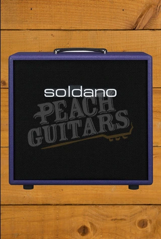 Soldano 1x12 Electric Guitar Amplifier Cabinet - Open Back - Purple Tolex