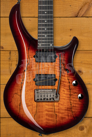 Sterling John Petrucci MAJ200XSM Majesty DiMarzio - Spalted Blood Orange Burst