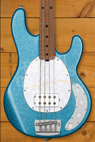 Sterling RAY34 StingRay Bass - Blue Sparkle