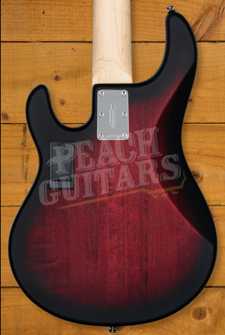 Sterling RAY5HH SUB Series StingRay 5 HH Bass - Ruby Red Burst Satin