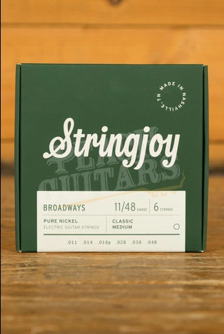 Stringjoy Broadways Pure Nickel Electric Guitar Strings - Classic Medium 11-48