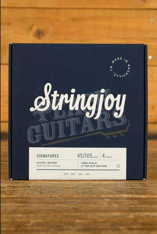 Stringjoy Bass Nickel Wound 4-String Bass Strings - Light Top/Heavy Bottom Long Scale 45-105