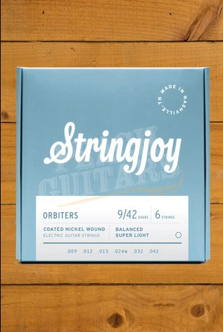 Stringjoy Orbiters Coated Nickel Electric Guitar Strings - Balanced Super Light 9-42