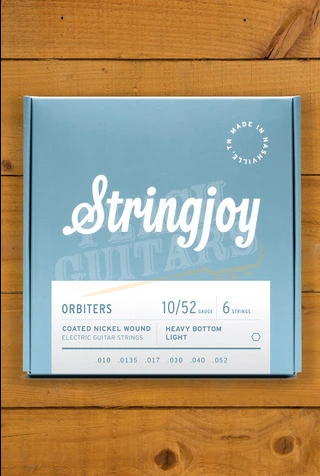 Stringjoy Orbiters Coated Nickel Electric Guitar Strings - Heavy Bottom Light 10-52