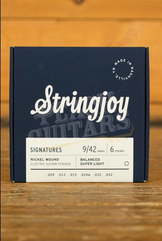 Stringjoy Signatures Nickel Wound Electric Guitar Strings - Balanced Super Light 9-42
