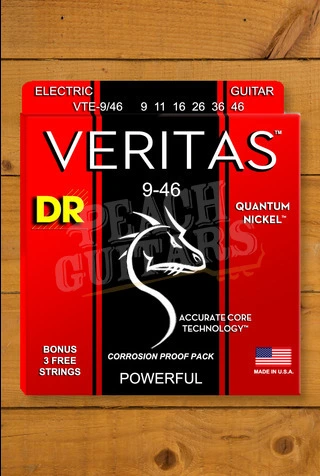 DR Veritas Coated Core Quantum Nickel Electric Guitar Strings - 9-46