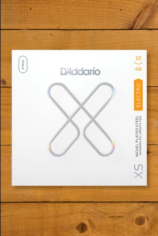 D'Addario XSE1046-3P XS Nickel Coated Electric Guitar Strings 10-46 - 3-Pack