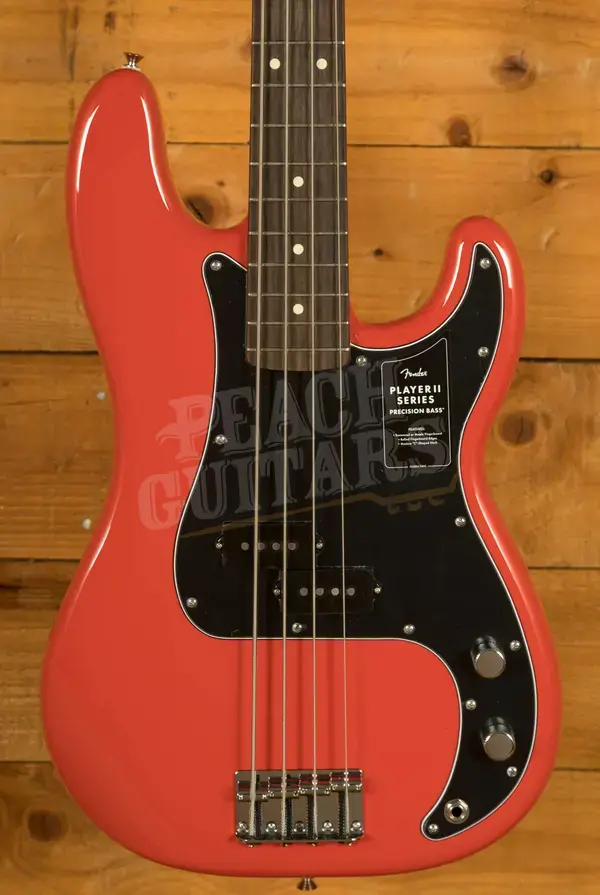 Fender Player II Precision Bass - Rosewood - Coral Red
